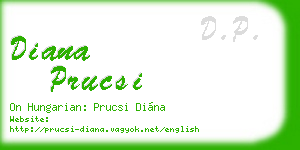 diana prucsi business card